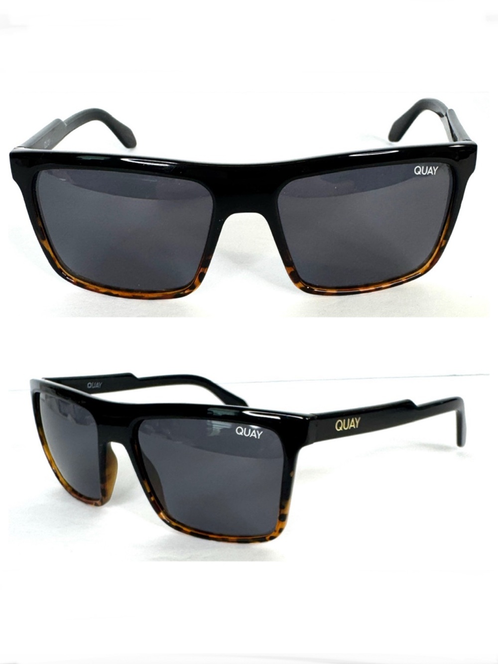 QUAY Australia Let it Run Polarized Sunglasses Black Tortoise Rare
